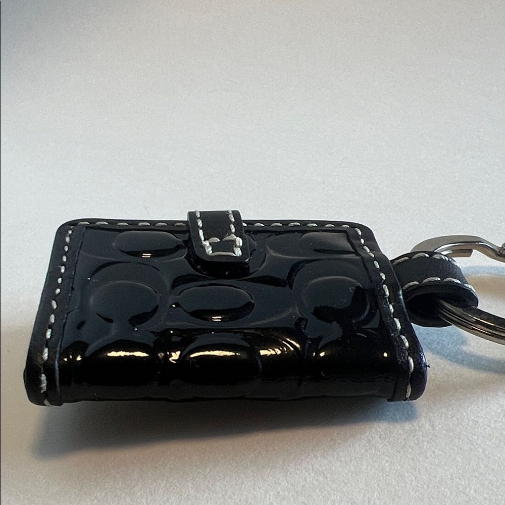 Vintage Coach Picture Frame Bag Charm-Black Key Holder with Pink Heart Accent - Picture 13 of 16